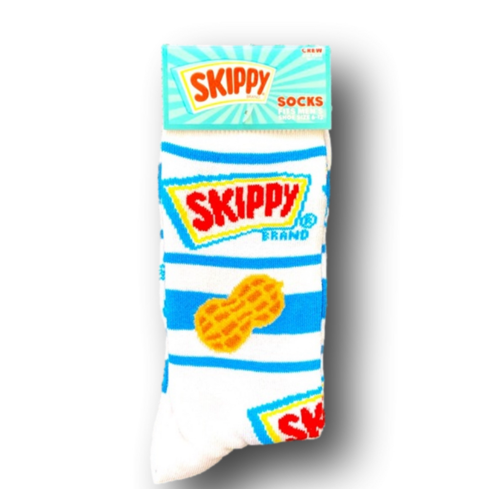 3/$20 Skippy Peanut Butter Funny Novelty Crew Socks - NWT